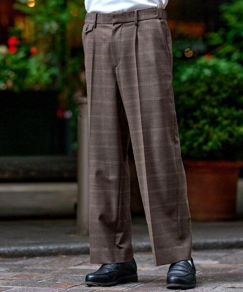 DRESSTERIOR / ドレステリア パンツ | 【セットアップ可】2WAYストレッチ チェック SET UP ワイドパンツ | 詳細4