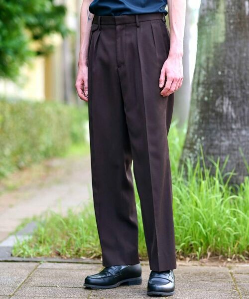DRESSTERIOR / ドレステリア パンツ | 【セットアップ可】ブラウンツイル ツータックパンツ | 詳細5