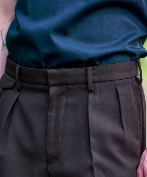 DRESSTERIOR / ドレステリア パンツ | 【セットアップ可】ブラウンツイル ツータックパンツ | 詳細8