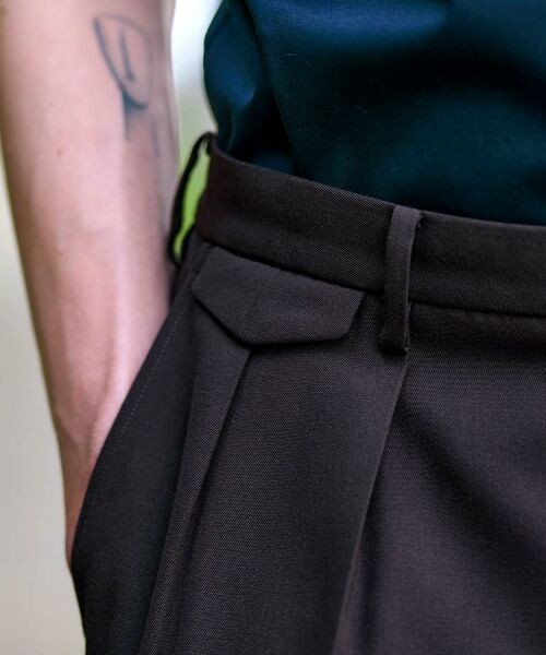 DRESSTERIOR / ドレステリア パンツ | 【セットアップ可】ブラウンツイル ツータックパンツ | 詳細9