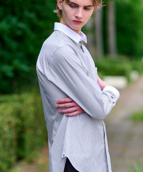 DRESSTERIOR / ドレステリア シャツ・ブラウス | レギュラーカラークレリック ストライプドレスシャツ | 詳細5