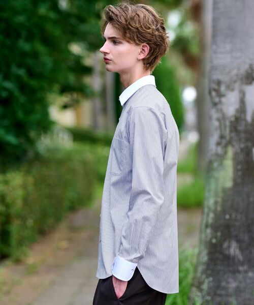 DRESSTERIOR / ドレステリア シャツ・ブラウス | レギュラーカラークレリック ストライプドレスシャツ | 詳細7