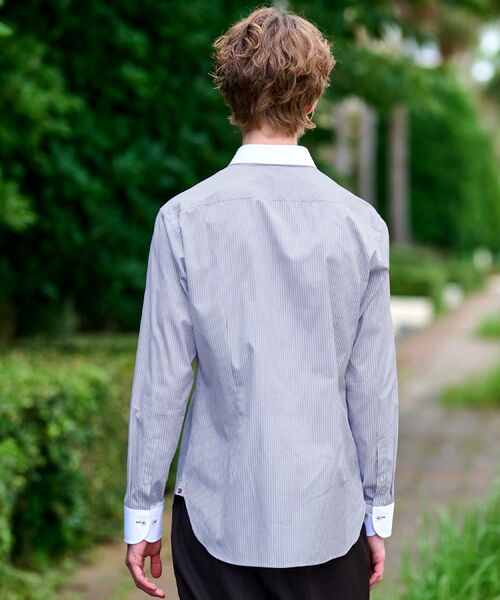 DRESSTERIOR / ドレステリア シャツ・ブラウス | レギュラーカラークレリック ストライプドレスシャツ | 詳細8