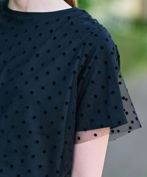 DRESSTERIOR / ドレステリア Tシャツ | 【洗える／シアー素材】ドットチュールレイヤードTシャツ | 詳細10