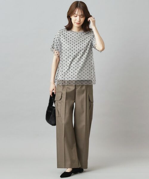 DRESSTERIOR / ドレステリア Tシャツ | 【洗える／シアー素材】ドットチュールレイヤードTシャツ | 詳細12