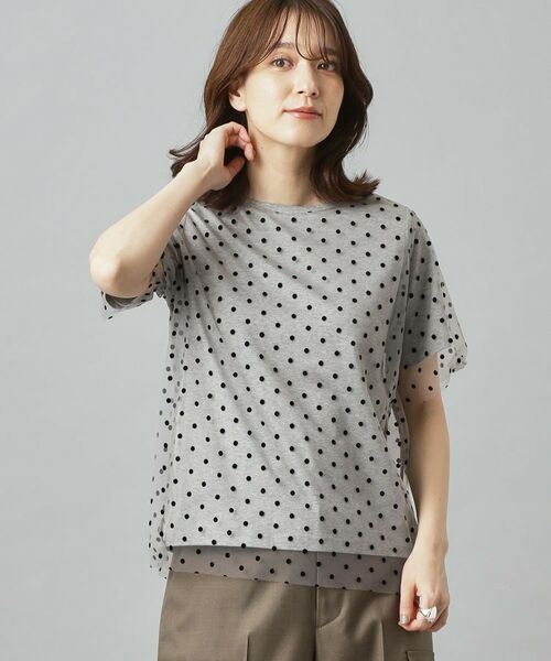 DRESSTERIOR / ドレステリア Tシャツ | 【洗える／シアー素材】ドットチュールレイヤードTシャツ | 詳細14