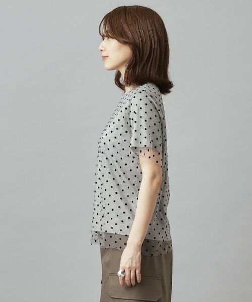 DRESSTERIOR / ドレステリア Tシャツ | 【洗える／シアー素材】ドットチュールレイヤードTシャツ | 詳細15