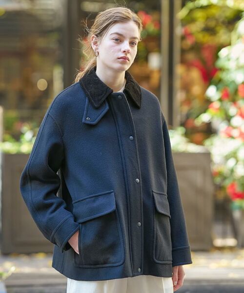 DRESSTERIOR / ドレステリア レザーブルゾン・ジャケット | 【CLASSY.12月号/otonaMUSE11月号掲載】ウールハンティングブルゾン | 詳細1