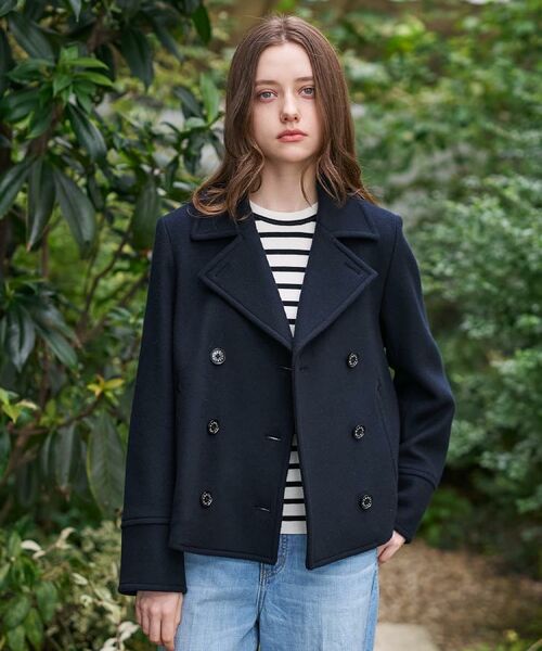 「3/31まで出品」fanostadio ショートピーコート otonaMUSE 11月号掲載】Super140'sショートPジャケット