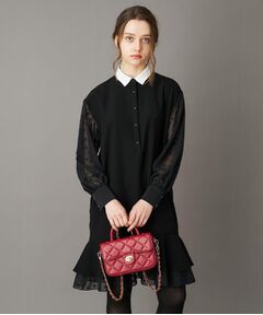 DRESSTERIOR / ドレステリア ワンピース | 【otonaMUSE 11月号掲載】ダブルクロスボリュームスリーブミニワンピース