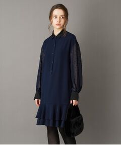 DRESSTERIOR / ドレステリア ワンピース | 【otonaMUSE 11月号掲載】ダブルクロスボリュームスリーブミニワンピース