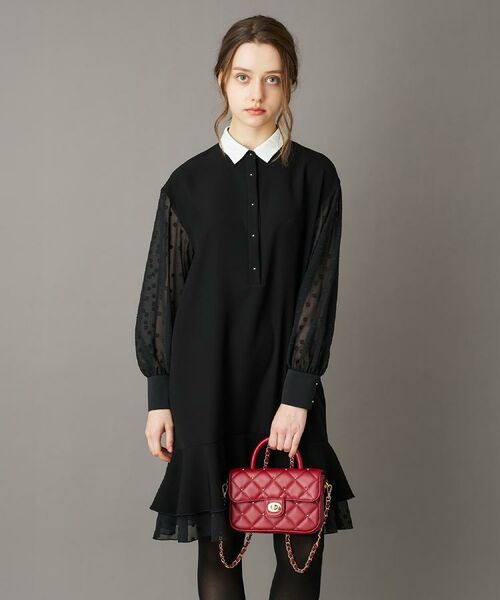 DRESSTERIOR / ドレステリア ワンピース | 【otonaMUSE 11月号掲載】ダブルクロスボリュームスリーブミニワンピース | 詳細1