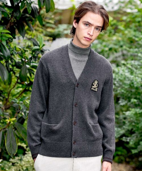 DRESSTERIOR/ドレステリア ウォッシャブル エンブレムカーディガン チャコールグレー(013) 92(L) DRESSTERIOR/ドレステリア ウォッシャブル エンブレムカーディガン チャコールグレー(013) 92(L)