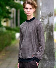 DRESSTERIOR / ドレステリア カットソー | モックネック ボーダーカットソー