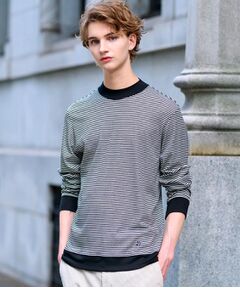 DRESSTERIOR / ドレステリア カットソー | モックネック ボーダーカットソー