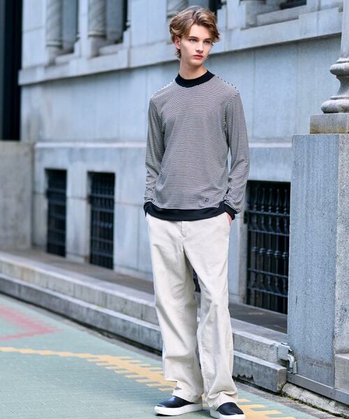 DRESSTERIOR / ドレステリア カットソー | モックネック ボーダーカットソー | 詳細1