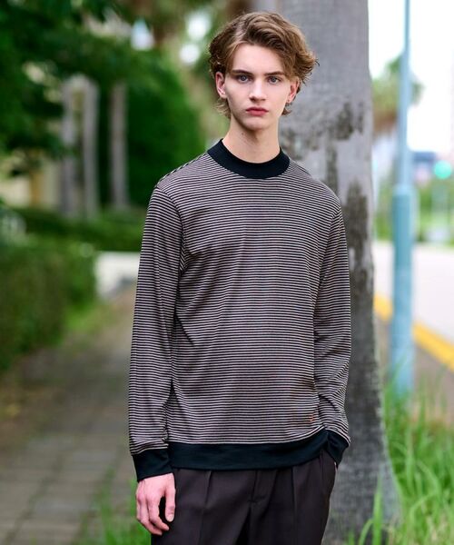 DRESSTERIOR / ドレステリア カットソー | モックネック ボーダーカットソー | 詳細13