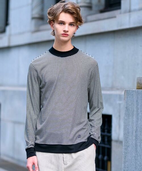 DRESSTERIOR / ドレステリア カットソー | モックネック ボーダーカットソー | 詳細3