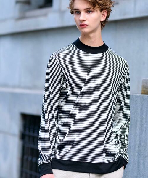 DRESSTERIOR / ドレステリア カットソー | モックネック ボーダーカットソー | 詳細4