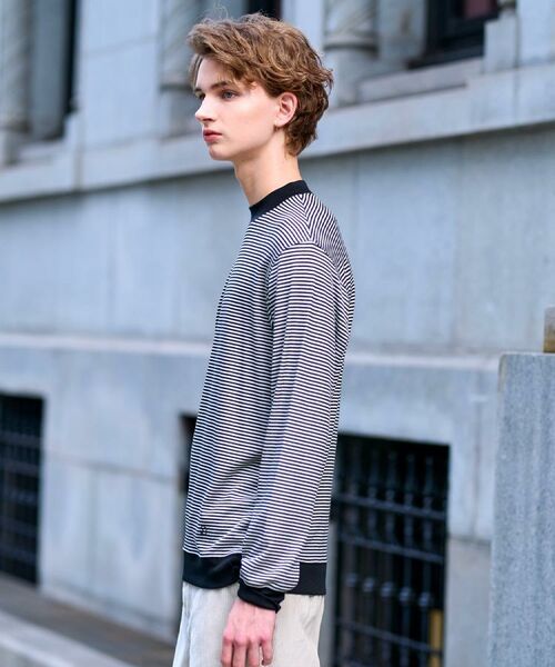 DRESSTERIOR / ドレステリア カットソー | モックネック ボーダーカットソー | 詳細5