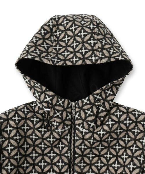 DRESSTERIOR / ドレステリア レザーブルゾン・ジャケット | オーバーラップサークル ウールジャカードパーカー | 詳細14