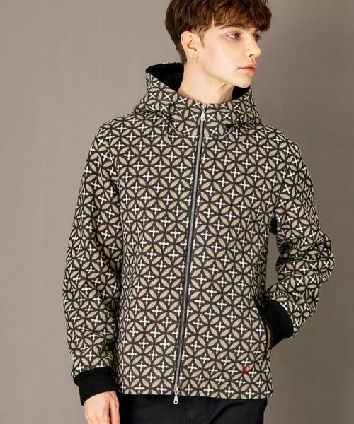 DRESSTERIOR / ドレステリア レザーブルゾン・ジャケット | オーバーラップサークル ウールジャカードパーカー | 詳細6