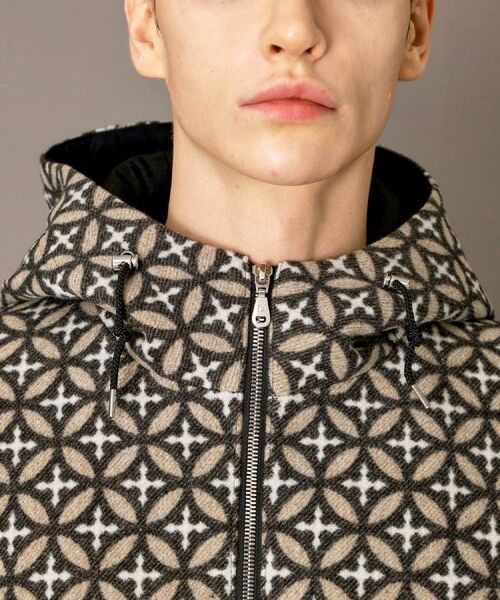 DRESSTERIOR / ドレステリア レザーブルゾン・ジャケット | オーバーラップサークル ウールジャカードパーカー | 詳細9
