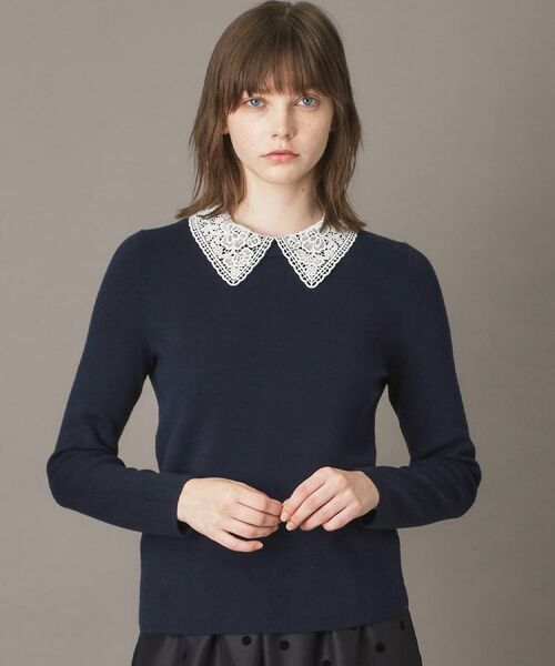 DRESSTERIOR / ドレステリア ニット・セーター | 2WAYレースカラーニット | 詳細11