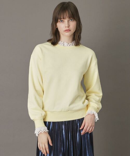 DRESSTERIOR / ドレステリア スウェット | 取り外しフリル付き裏毛プルオーバー(ライトイエロー(030))