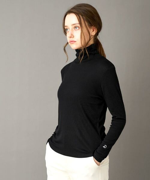 DRESSTERIOR/ドレステリア 【インナー使いに最適/しっとり暖かな保湿素材】タートルネックプルオーバー ブラック(019) 36(S)
