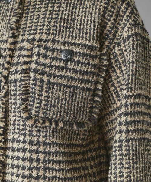 DRESSTERIOR / ドレステリア ノーカラージャケット | グレンチェックツイードショートコート | 詳細14