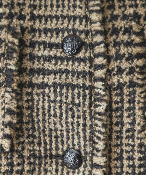 DRESSTERIOR / ドレステリア ノーカラージャケット | グレンチェックツイードショートコート | 詳細16