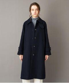 ドレステリアゆったりノーカラー上質コットンナイロンスプリングコート♪ ドレステリアゆったりノーカラー上質コットンナイロンスプリング