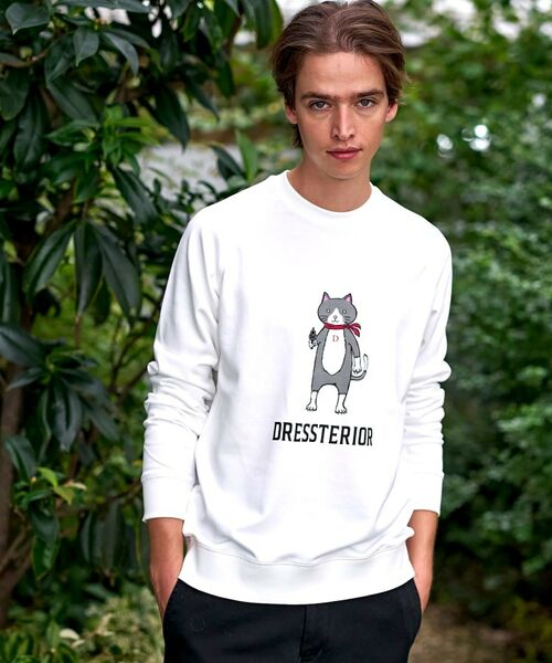 DRESSTERIOR/ドレステリア 【大阪ルクア&EC限定】キャット裏毛スウェット ホワイト(001) 90(S) DRESSTERIOR/ドレステリア 【大阪ルクア&EC限定】キャット裏毛スウェット ホワイト(001) 90(S)