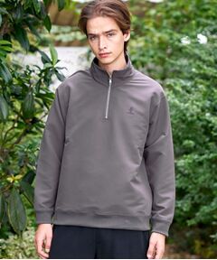 DRESSTERIOR / ドレステリア カットソー | ダブルクロス裏起毛 ハーフジッププルオーバー