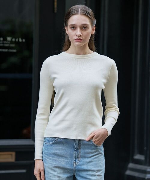 DRESSTERIOR / ドレステリア ニット・セーター | コットンフルニードルニット(オフホワイト(003))