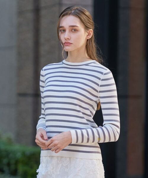 DRESSTERIOR / ドレステリア ニット・セーター | コットンフルニードルボーダー | 詳細10