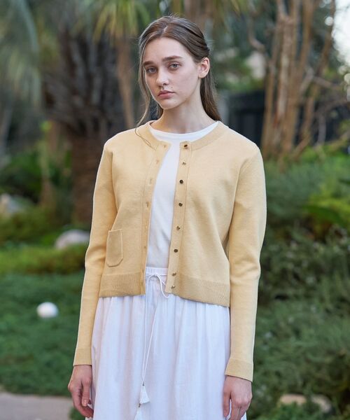 DRESSTERIOR / ドレステリア カーディガン・ボレロ | ウォッシャブルコットンカシミヤカーディガン(オレンジ(065))