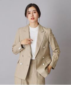 DRESSTERIOR / ドレステリア テーラードジャケット | リネンブレンドWブレストジャケット