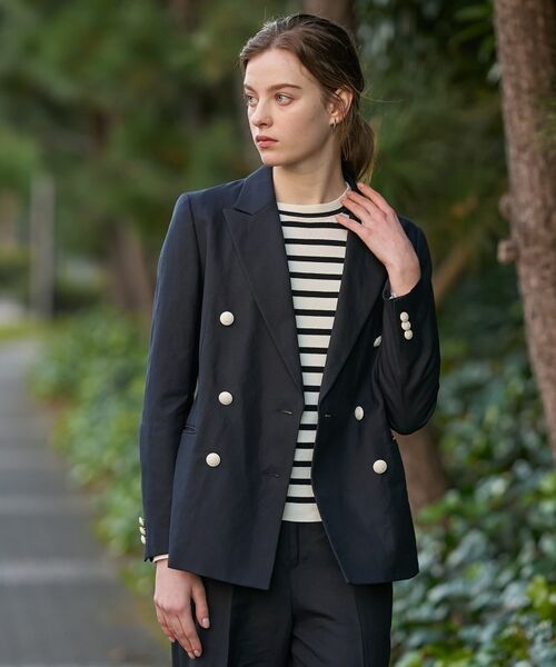 DRESSTERIOR / ドレステリア テーラードジャケット | リネンブレンドWブレストジャケット | 詳細2