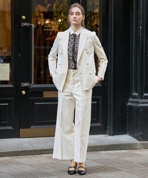 DRESSTERIOR / ドレステリア テーラードジャケット | リネンブレンドWブレストジャケット | 詳細25