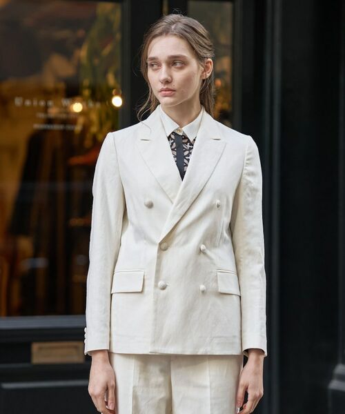 DRESSTERIOR / ドレステリア テーラードジャケット | リネンブレンドWブレストジャケット | 詳細30