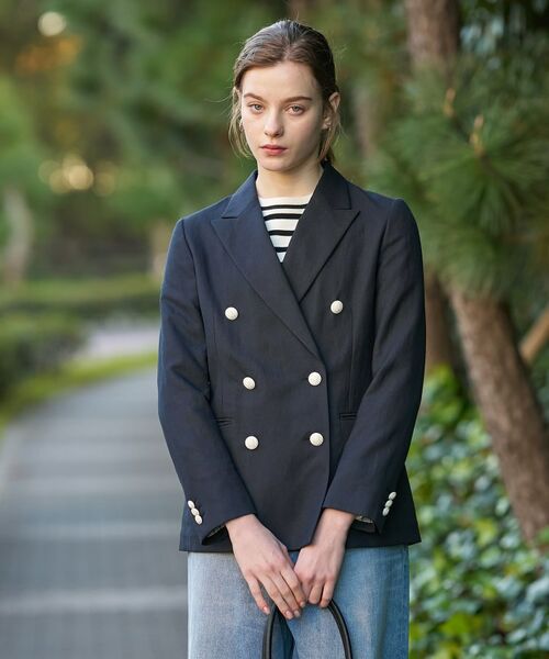 DRESSTERIOR / ドレステリア テーラードジャケット | リネンブレンドWブレストジャケット | 詳細7
