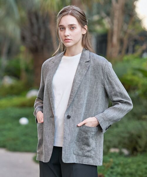 DRESSTERIOR / ドレステリア テーラードジャケット | ウォッシャブルリネンライトジャケット | 詳細15
