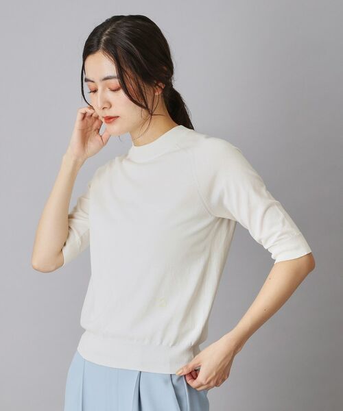 DRESSTERIOR / ドレステリア ニット・セーター | コットンシルクハーフスリーブニット（ライトグレー(011)）