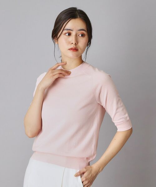 DRESSTERIOR / ドレステリア ニット・セーター | コットンシルクハーフスリーブニット（ピンク(071)）