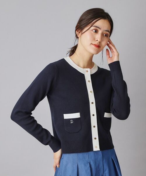 DRESSTERIOR / ドレステリア カーディガン・ボレロ | ウォッシャブルコットンカシミヤ配色カーディガン | 詳細14