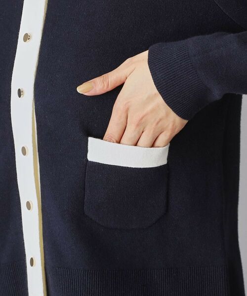 DRESSTERIOR / ドレステリア カーディガン・ボレロ | ウォッシャブルコットンカシミヤ配色カーディガン | 詳細8