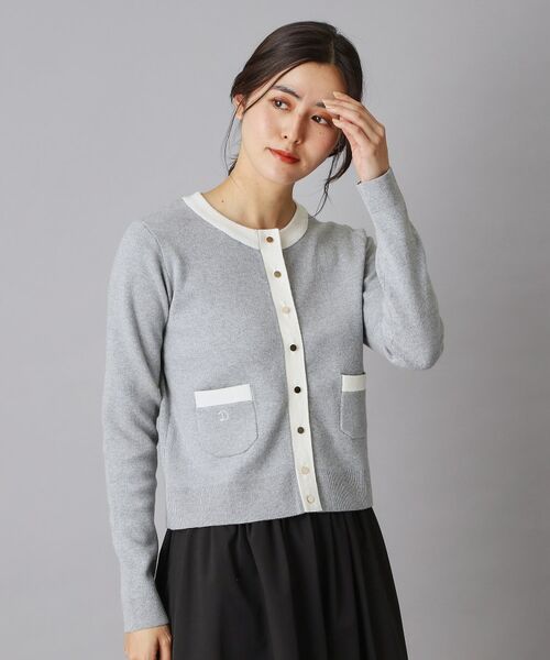 DRESSTERIOR / ドレステリア カーディガン・ボレロ | ウォッシャブルコットンカシミヤ配色カーディガン | 詳細9