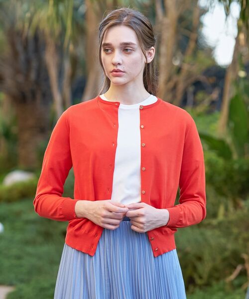 DRESSTERIOR / ドレステリア カーディガン・ボレロ | コットンシルククルーネックカーディガン | 詳細8